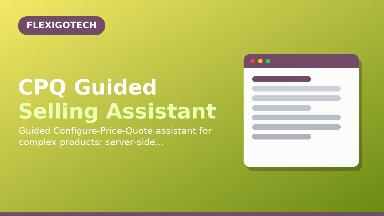 CPQ Guided Selling Assistant
