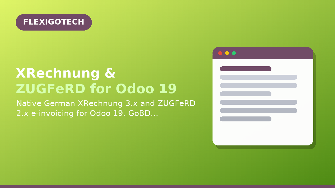 XRechnung & ZUGFeRD for Odoo 19