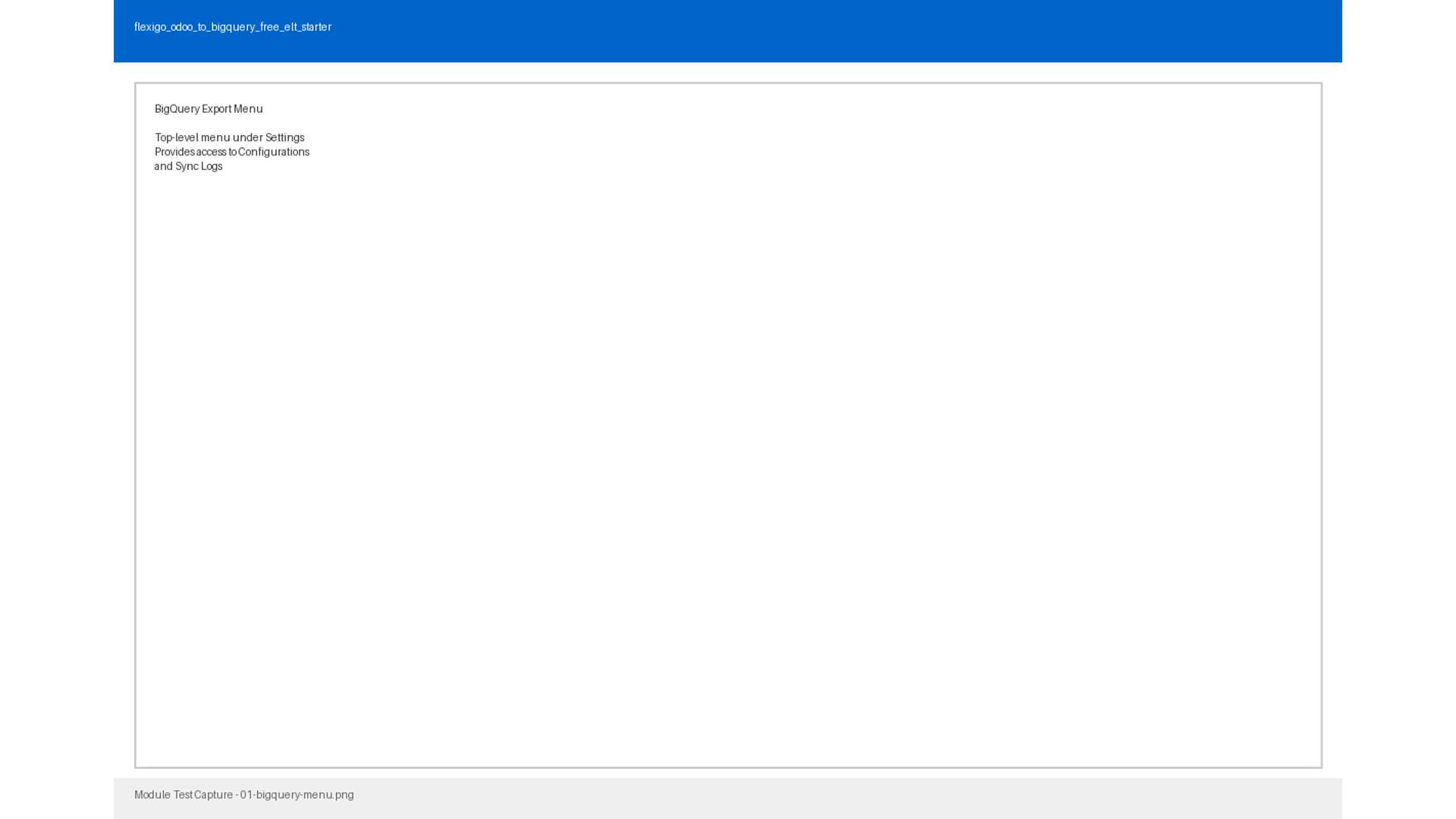 Flexigo Odoo to BigQuery Free ELT Starter — captura