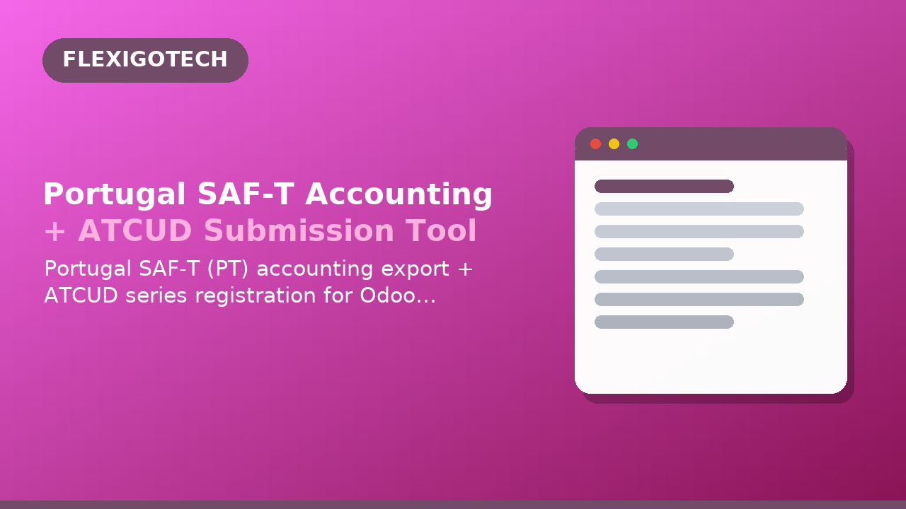 Portugal SAF-T Accounting + ATCUD Submission Tool
