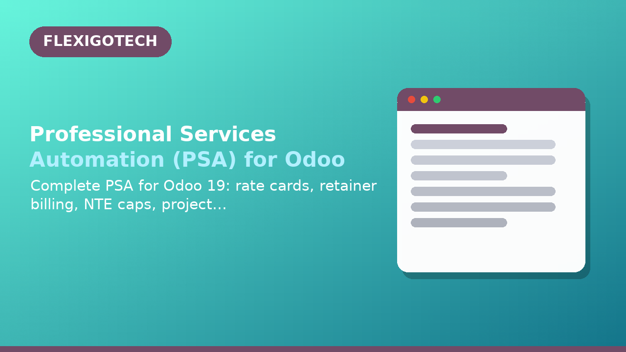 Professional Services Automation (PSA) for Odoo — captura