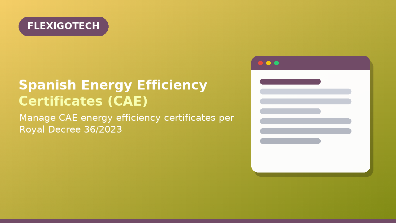 Spanish Energy Efficiency Certificates (CAE)