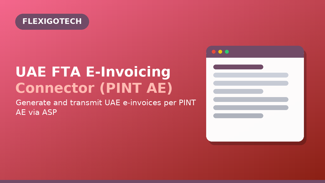 UAE FTA E-Invoicing Connector (PINT AE)