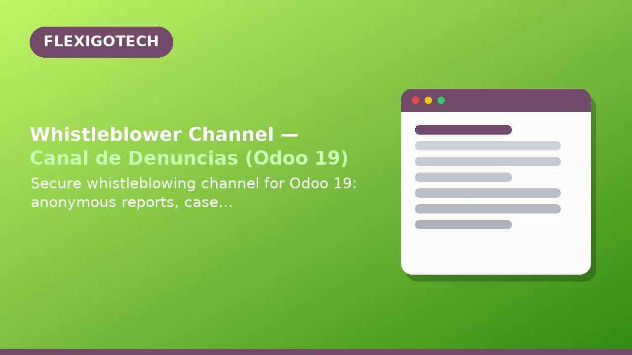 Whistleblower Channel — Canal de Denuncias (Odoo 19)