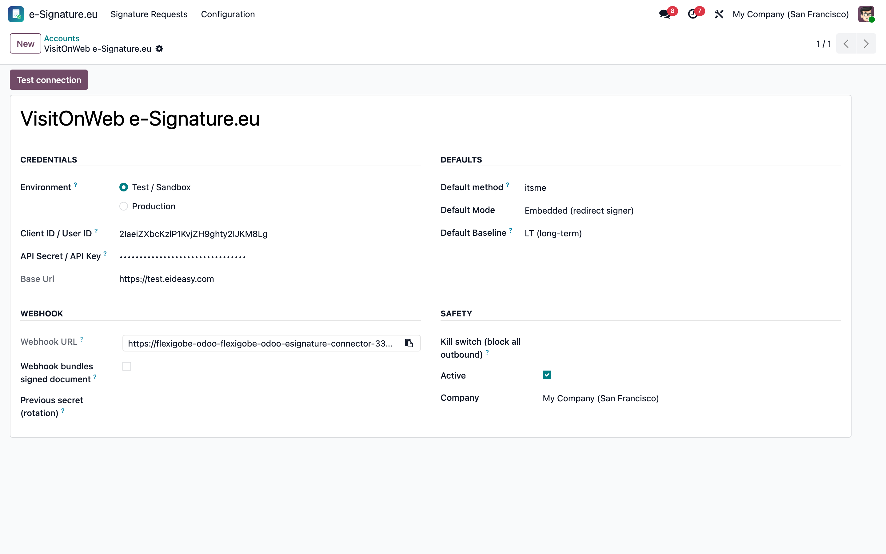 e-Signature.eu Connector — Qualified Electronic Signatures — captura