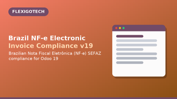 Portada del módulo Brazil NF-e Electronic Invoice Compliance v19 para Odoo