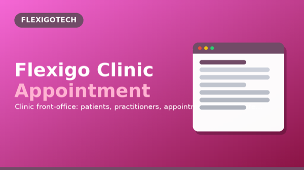 Clinic appointment calendar and patient records managed inside Odoo 19
