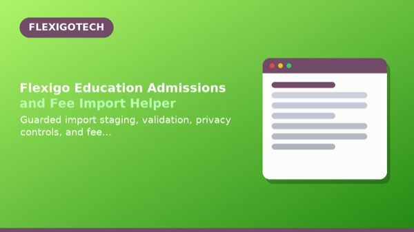 Portada del módulo Flexigo Education Admissions and Fee Import Helper para Odoo