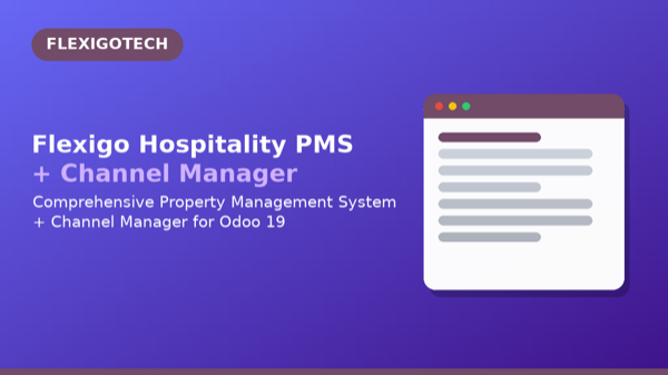 Portada del módulo Flexigo Hospitality PMS + Channel Manager para Odoo