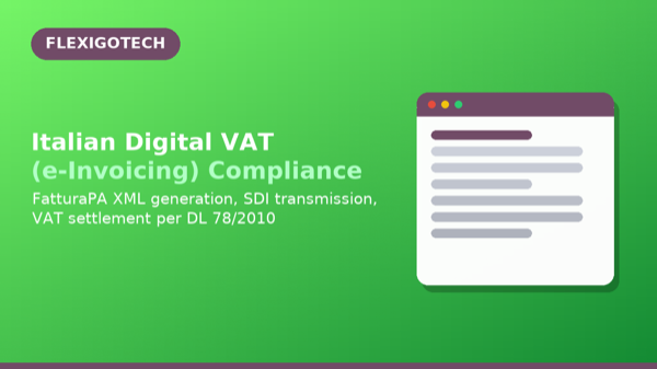 Portada del módulo Italian Digital VAT (e-Invoicing) Compliance para Odoo