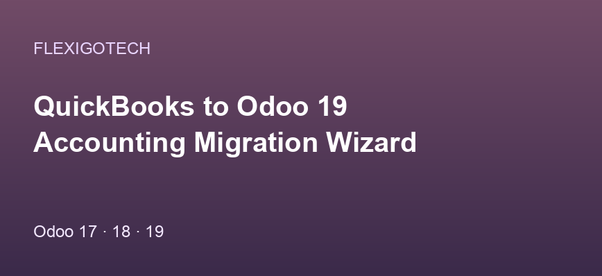 QuickBooks to Odoo 19 Accounting Migration Wizard module cover for Odoo