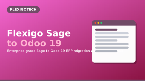 Portada del módulo Flexigo Sage to Odoo 19 Migration Bundle para Odoo