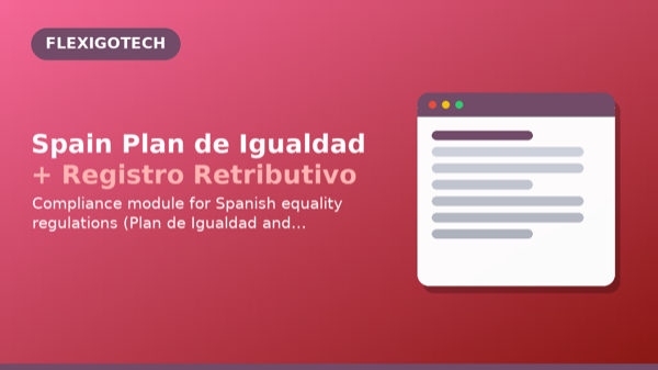 Portada del módulo Spain Plan de Igualdad + Registro Retributivo para Odoo
