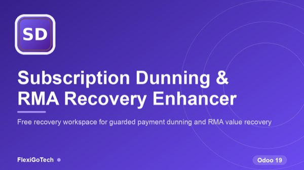 Portada del módulo Subscription Dunning & RMA Recovery Enhancer para Odoo