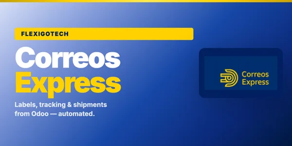 Correos Express connector: module cover on the odoo app store