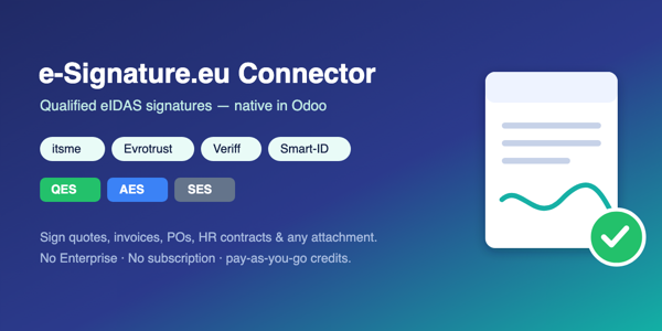 e-Signature.eu Connector for Odoo — eIDAS qualified electronic signatures