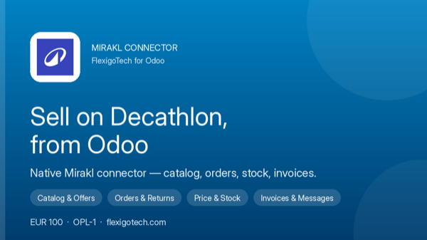 Portada del módulo Flexigobe Mirakl Provider - Decathlon para Odoo