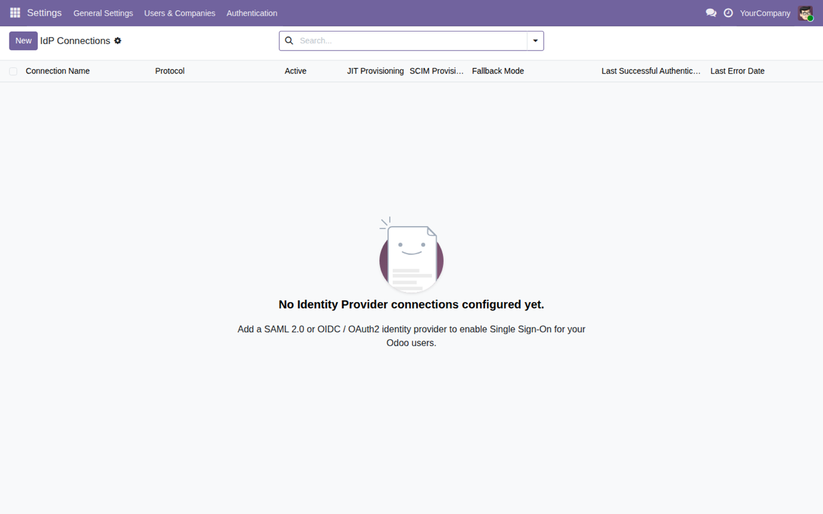 IdP connections