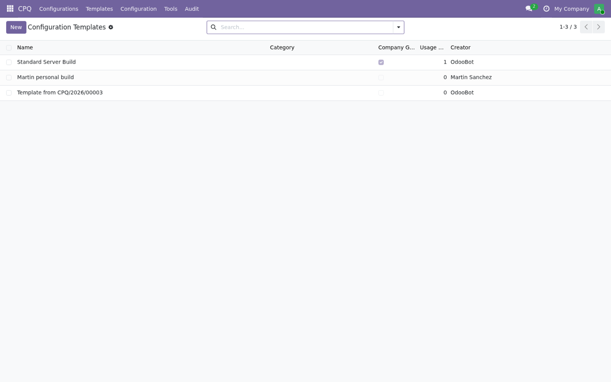 CPQ Guided Selling Assistant: real screenshot inside Odoo (1)