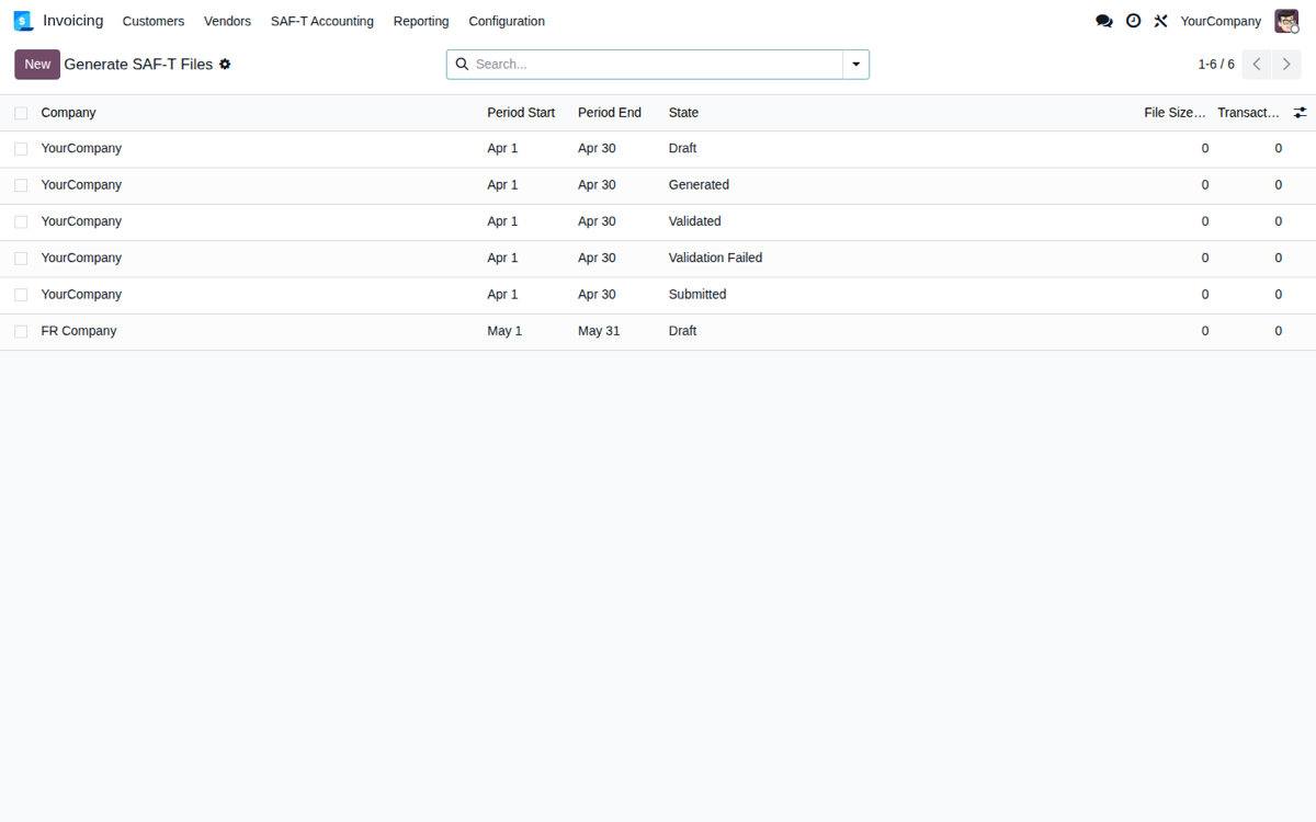 Portugal SAF-T Accounting + ATCUD Submission Tool — SAF-T file generation