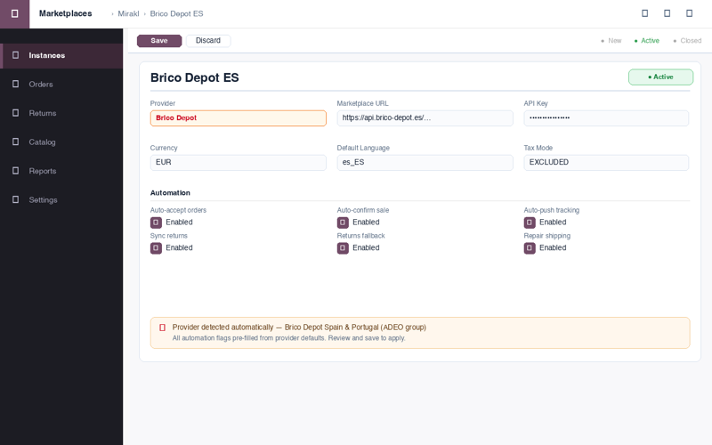 Brico Depot ES instance