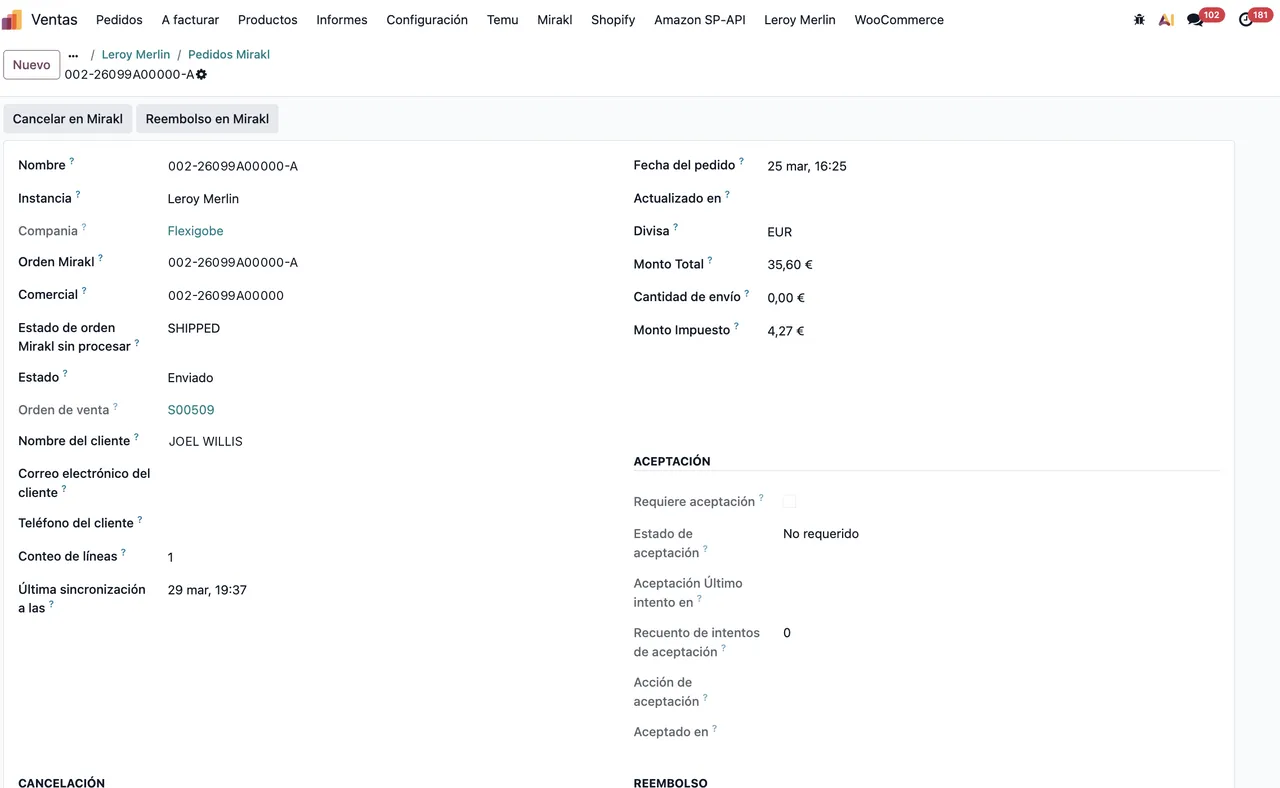 Order traceability in Odoo 19