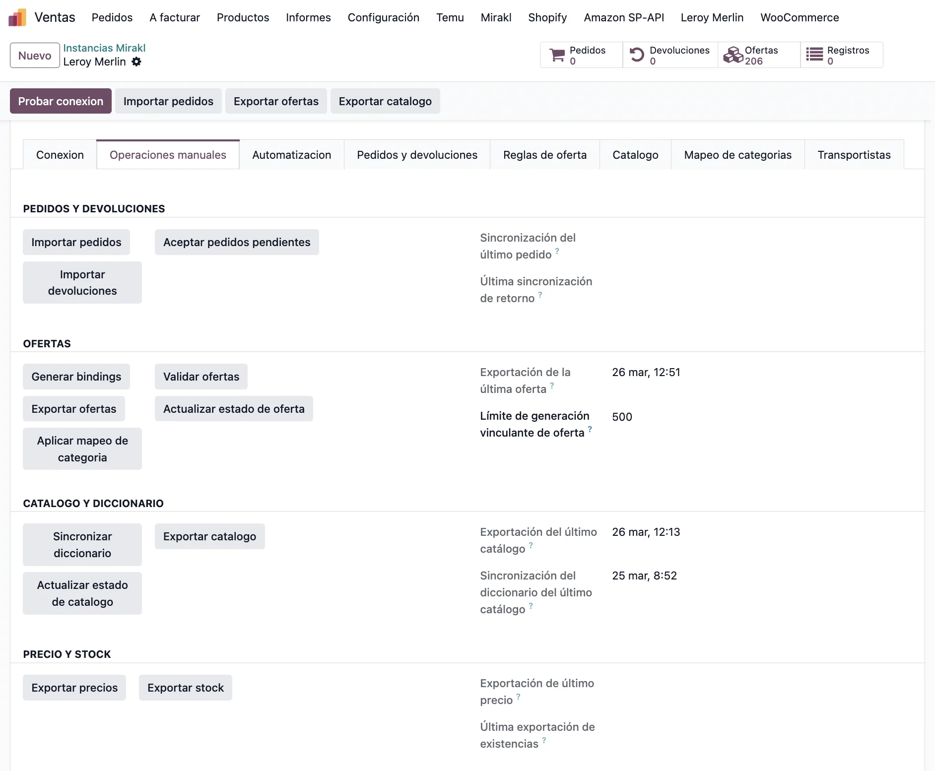 Manual operations in Odoo 19