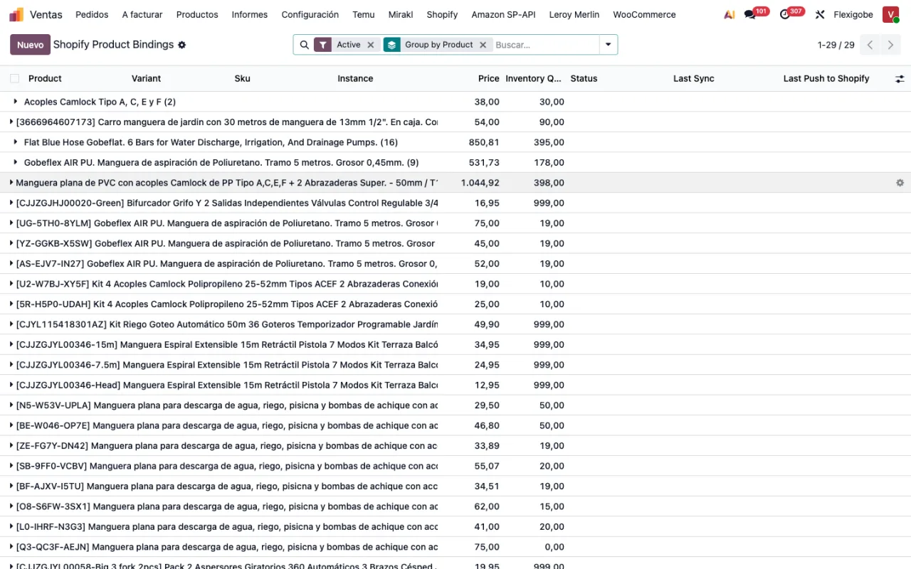 Product bindings en Odoo 19