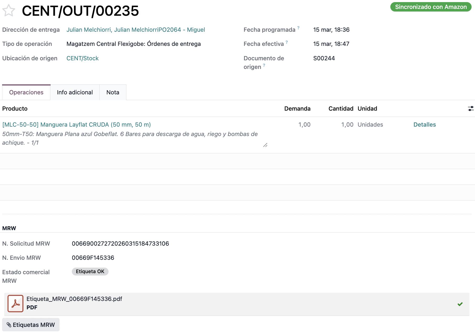Consultoría Odoo logística