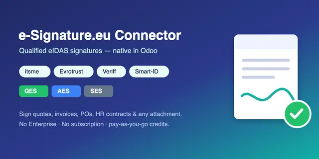 Firma electrónica eIDAS en Odoo: qué es y cómo funciona