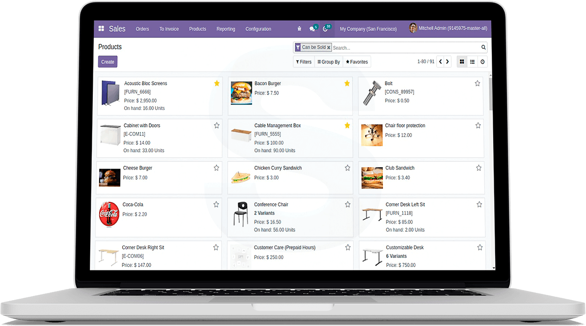 Productos y catálogo en Odoo antes de migrar
