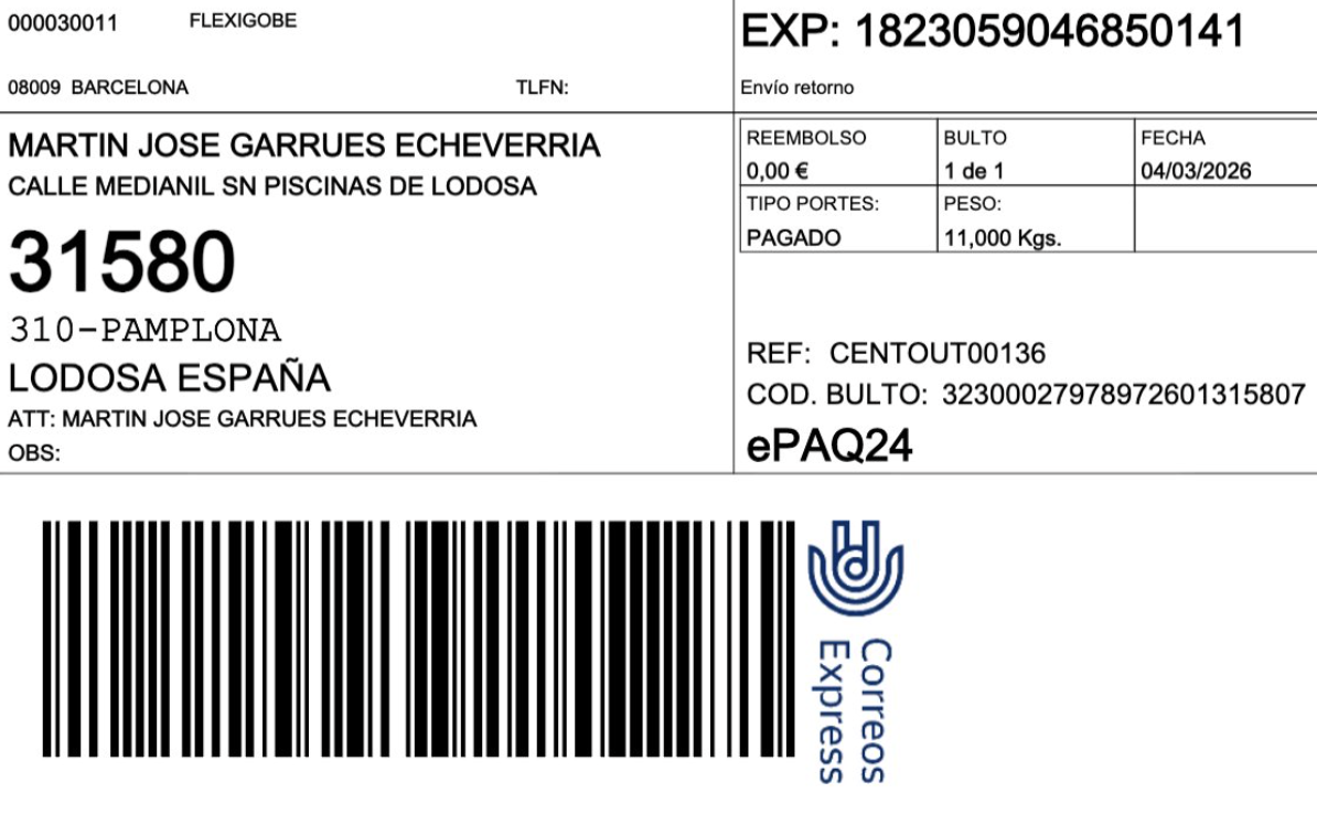 Etiqueta de envío generada y adjunta automáticamente en Odoo