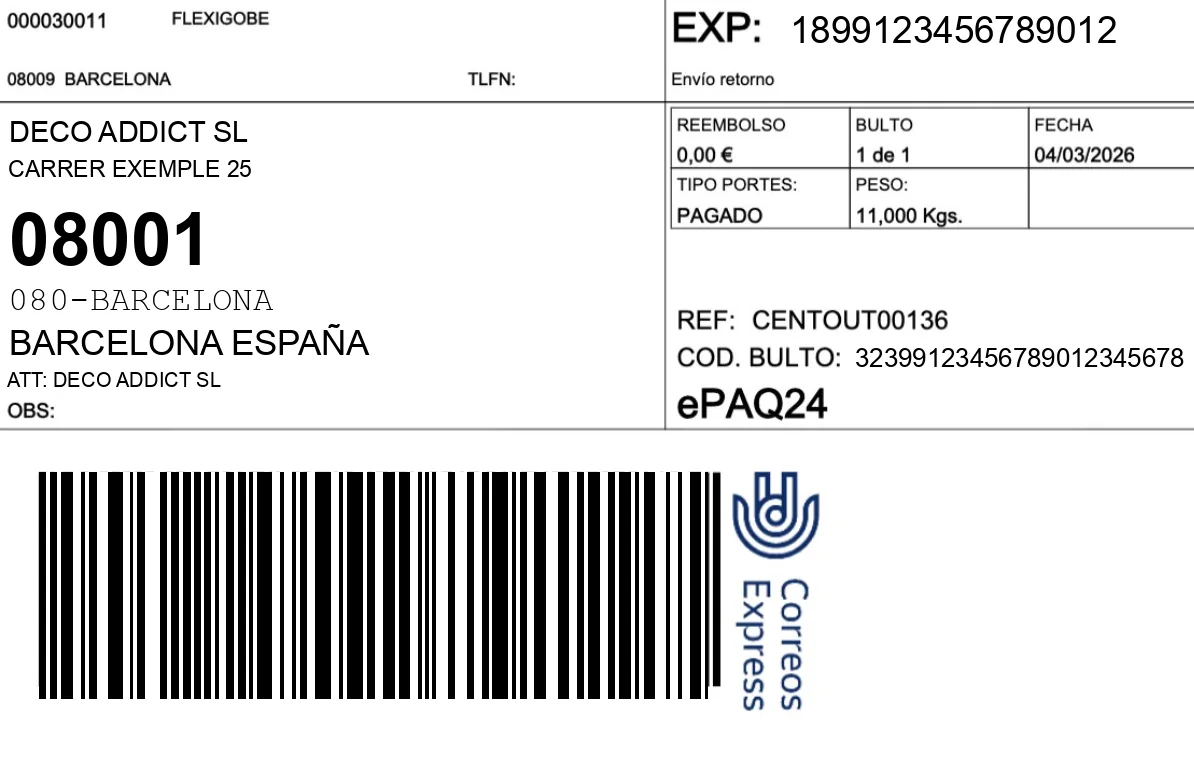 Etiqueta de envío generada y adjunta automáticamente en Odoo